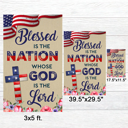 Flagwix American Flag - Blessed Is The Nation Whose  God Is The Lord Patriotic American Flag MLN1376F