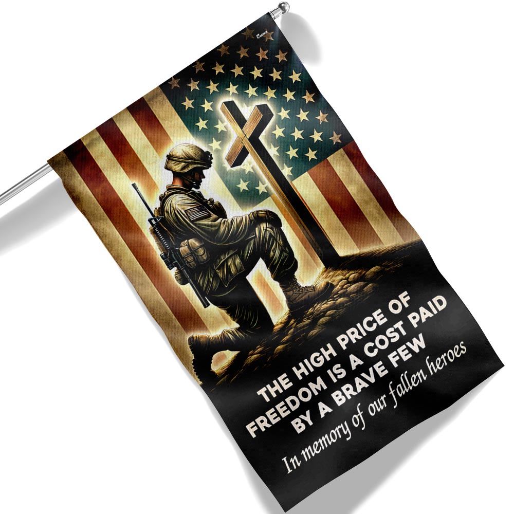 Memorial Day FLAGWIX Veteran Kneeling The Cross Flag The High Price Of Freedom In Memory Of Our Fallen Heroes MLN2740F