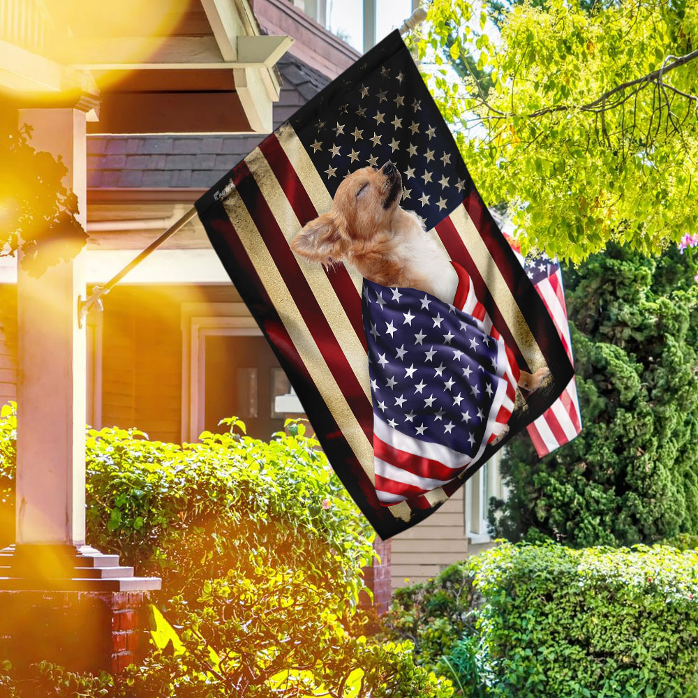 Chihuahua American Patriot Flag