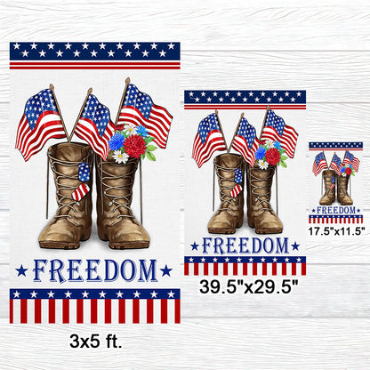 Flagwix American Flag - Veteran Boots Freedom Independence Day Patriotic Flag MLN1422F