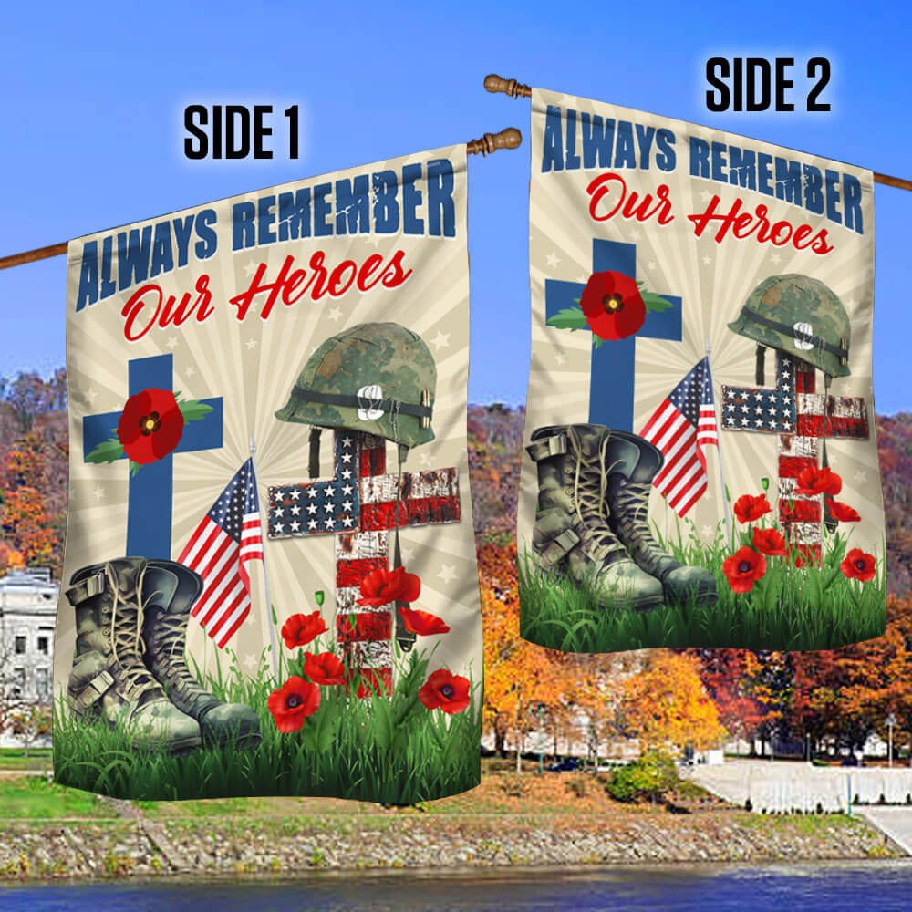 Memorial Day Remember Soldiers Always Remember Our Heroes Veteran Flag MLN1293F