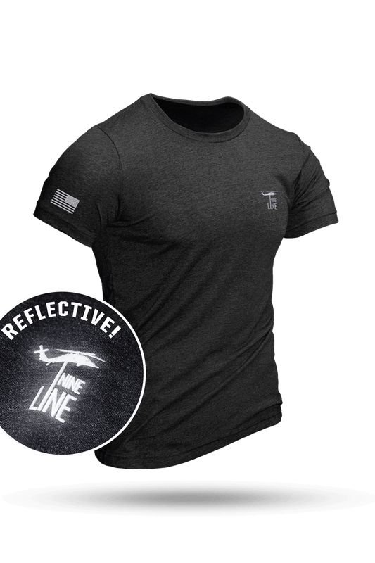 Reflective Dropline Logo with Flag - Athletic T-Shirt