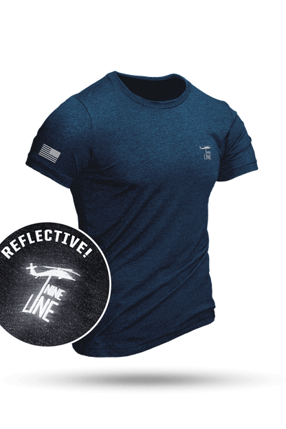 Reflective Dropline Logo with Flag - Athletic T-Shirt