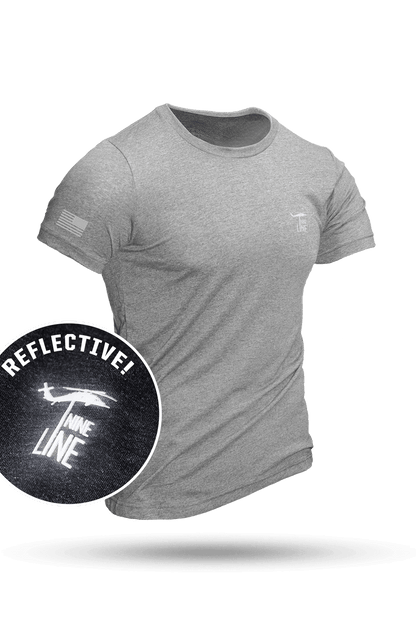 Reflective Dropline Logo with Flag - Athletic T-Shirt