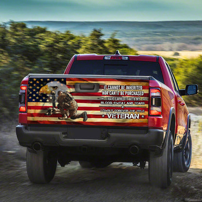 Forever The Title Veteran Truck Tailgate Decal Sticker Wrap