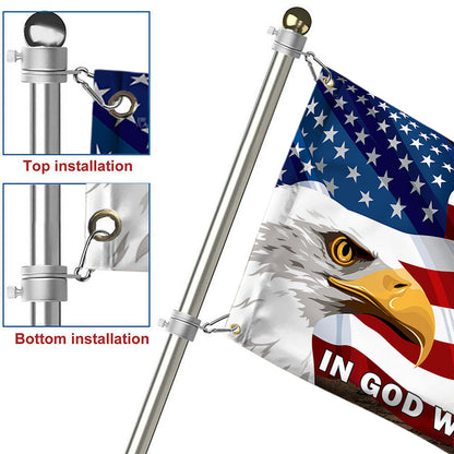 American Eagle In God We Trust Grommet Flag MBH155GF