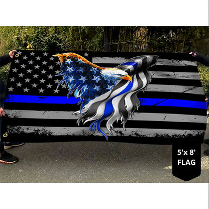 Back the Blue Flag – Thin Blue Line American Eagle Flag THB3440GF