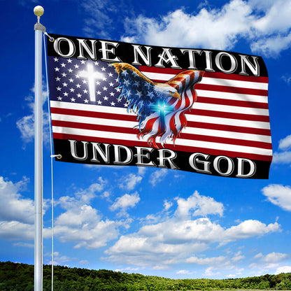 One Nation Under God American Eagle Grommet Flag 3-Day Shipping