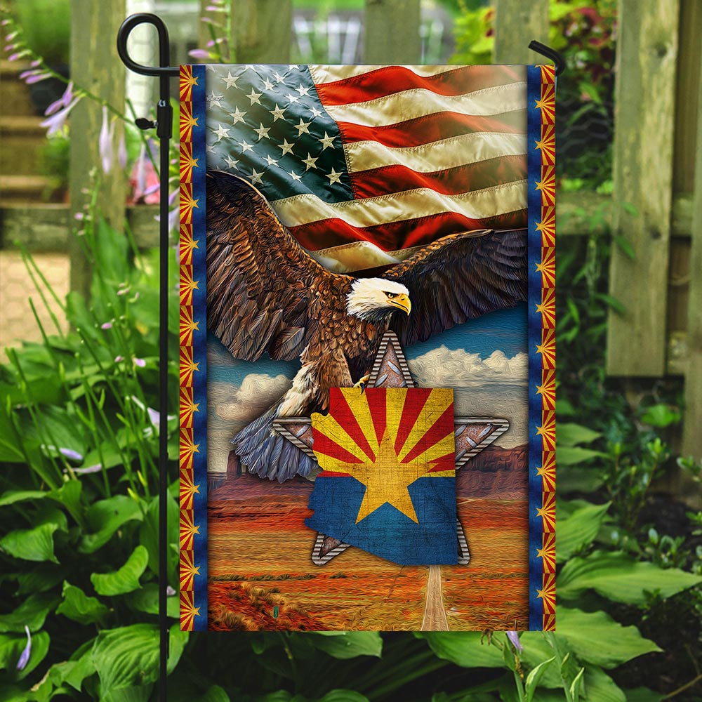 Arizona State Eagle American Flag