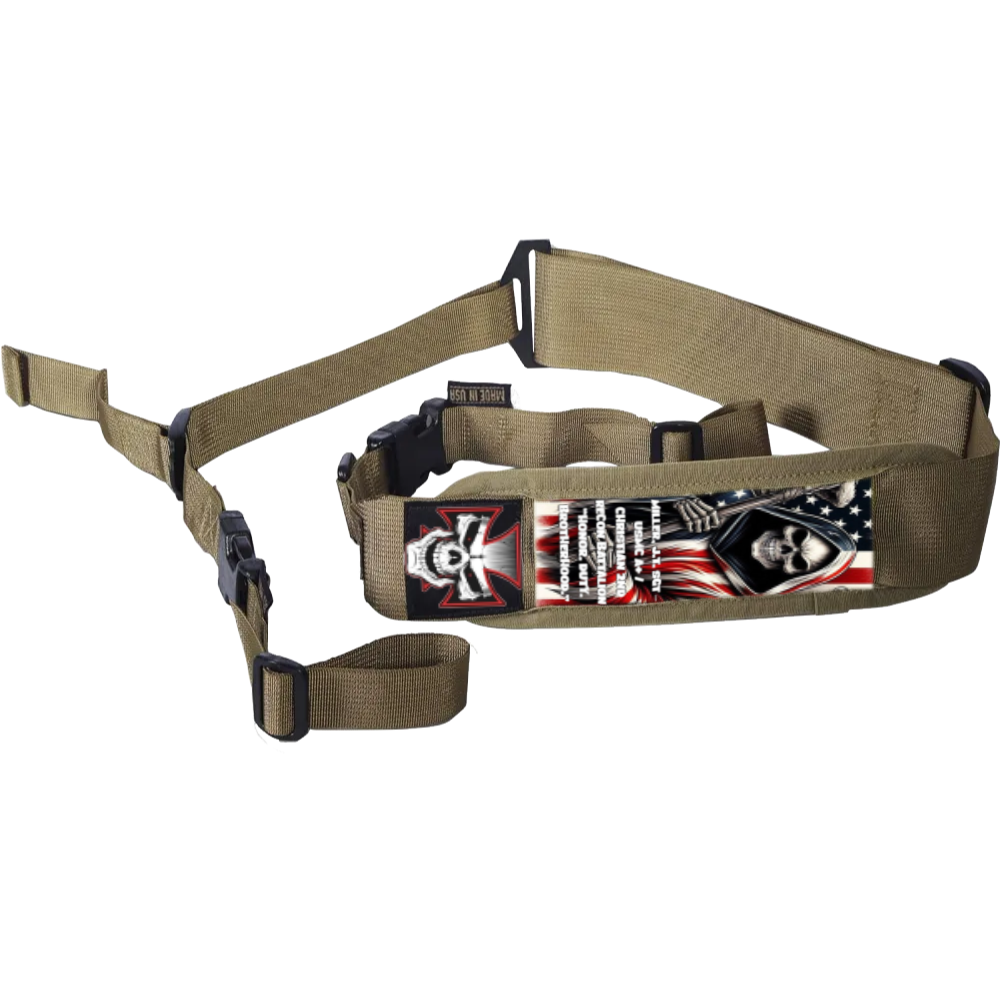 Custom Tactical Gun Sling – Personalized 2-Point Rifle Sling with Your Text or Graphic | Military Style Sling | Custom Gear