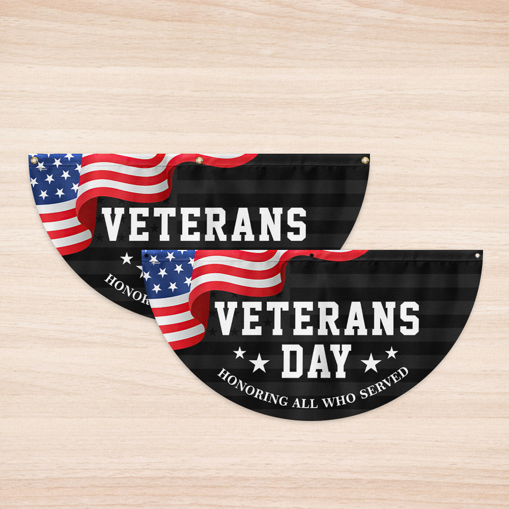 Veterans Day Honoring All Who Served Non-Pleated Fan Flag TQN3809FL