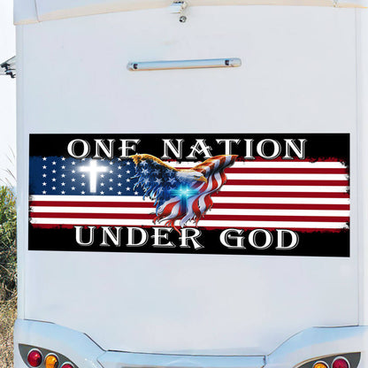 One Nation Under God. God Bless America Rv Decals Vehicle Wrap THB3602VWv2