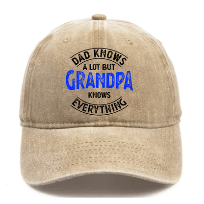 Dad Knows A Lot But Grandpa Knows Everything Cap