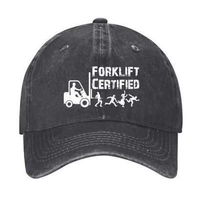 Forklift Certified Funny Cap