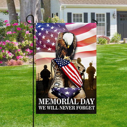 U.S. Veteran Memorial Day. We Will Never Forget American Patriot Flag TPT802F