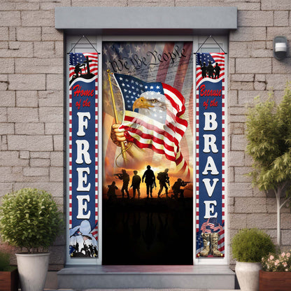 Veterans Day, Home Of The Free Because Of The Brave Door Cover &amp; Banners TPT1279CB