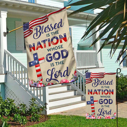 Flagwix American Flag - Blessed Is The Nation Whose  God Is The Lord Patriotic American Flag MLN1376F