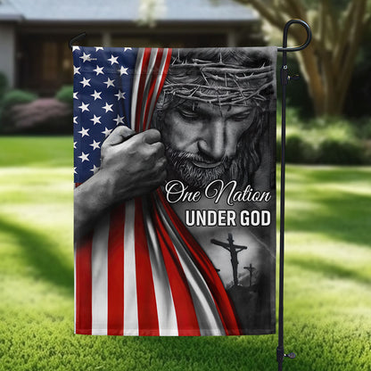 American Flag - One Nation Under God Jesus Flag – Outdoor Decor