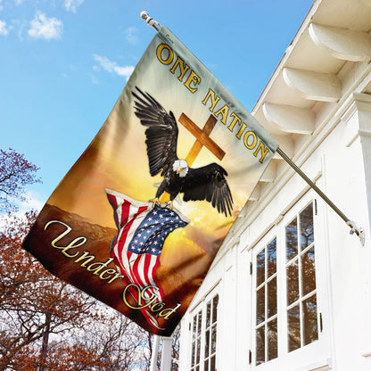 One Nation Under God. Christian. Eagle Flag