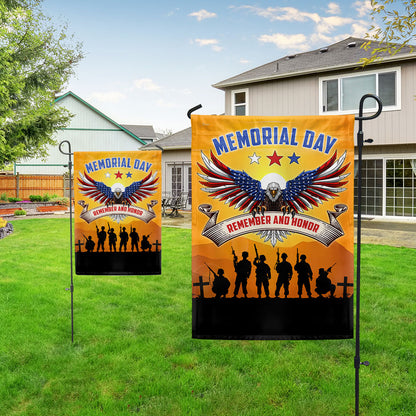 US Veterans Eagle Memorial Day Remember and Honor Flag MLN1286F