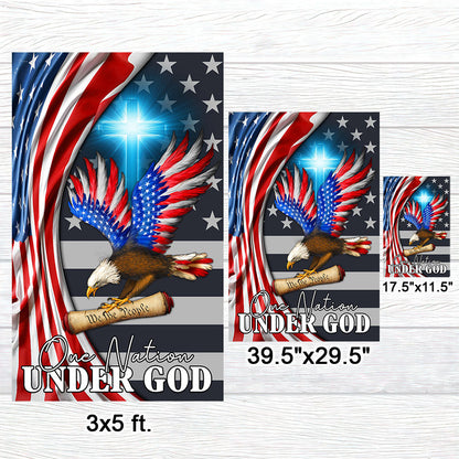 One Nation Under God Patriot Eagle We The People Flag MLN1350F