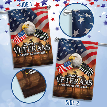 Memorial Day Thank You Veterans, American Eagle Memorial Veteran Flag TPT1643F
