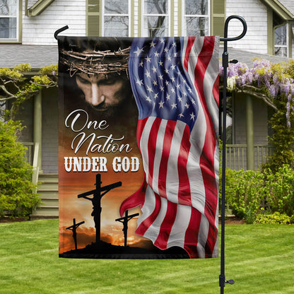 Flagwix American Flag - One Nation Under God, Jesus Christian American Eagle Flag TPT846Fv1