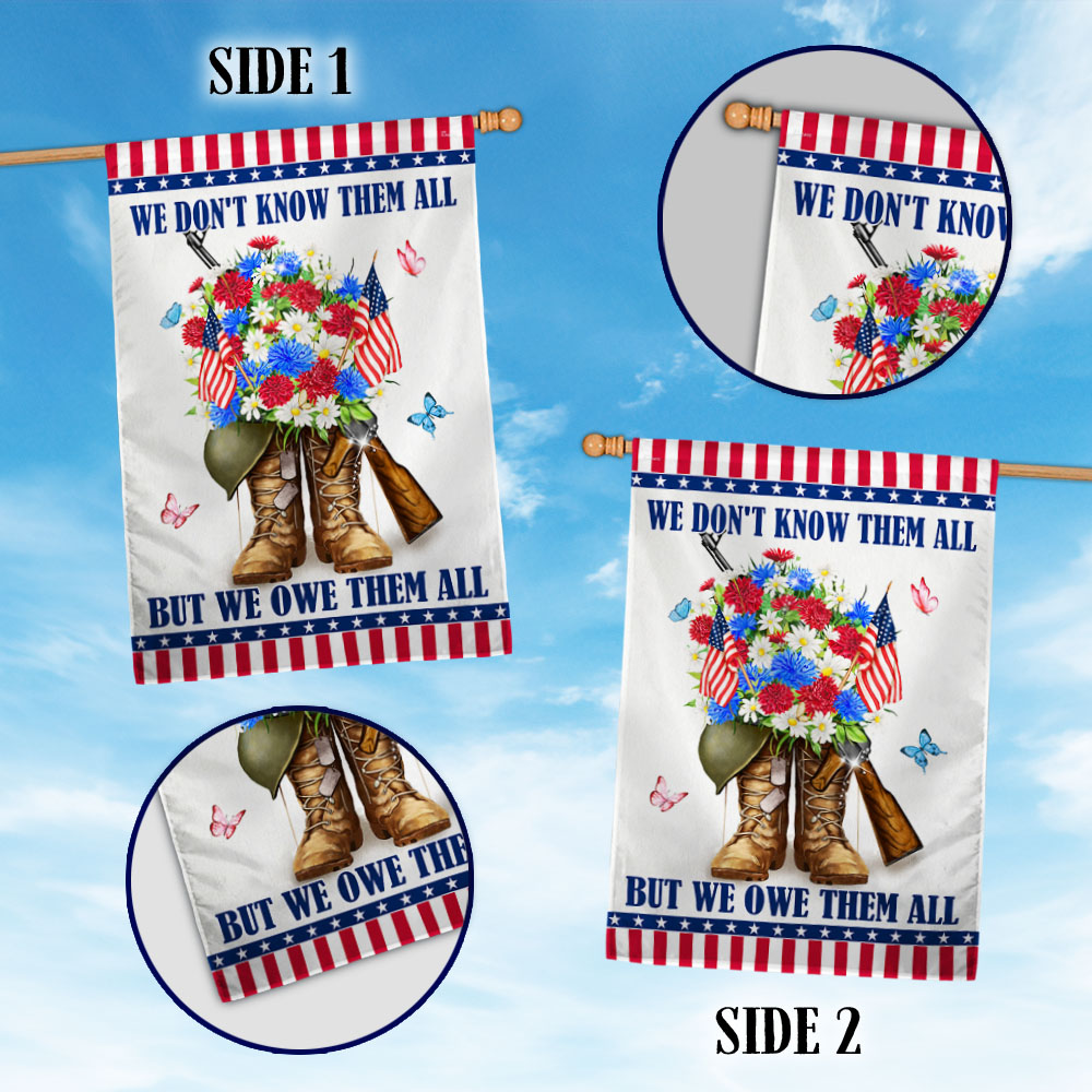 Memorial Day Veteran Flag We Don't Know Them All But We Owe Them All MLN1089F