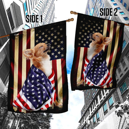 Chihuahua American Patriot Flag