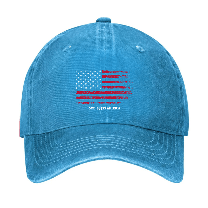 USA Flag God Bless America Cap