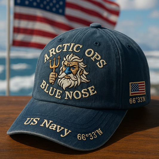 U.S. Navy Arctic Ops Blue Nose Art Print Hat