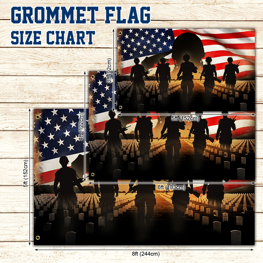 Veteran Grommet Flag United States Military Thank You BNN178GF