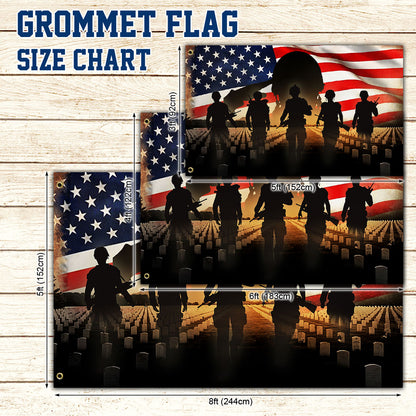 Veteran Grommet Flag United States Military Thank You BNN178GF