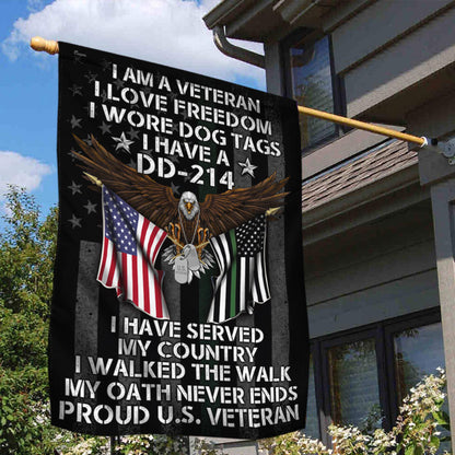 Proud Veteran Flag I Walked The Walk My Oath Never Ends DDH2932Fv2