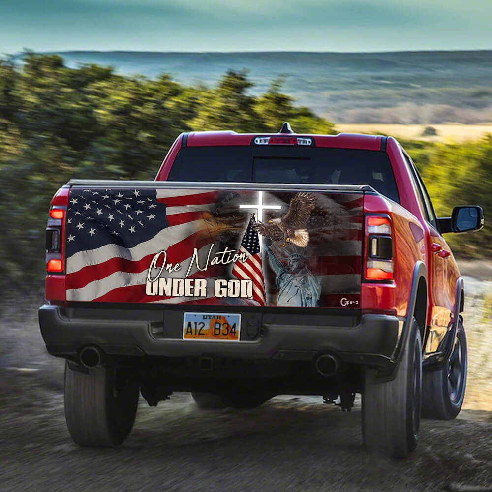 One Nation Under God America Truck Tailgate Decal Sticker Wrap