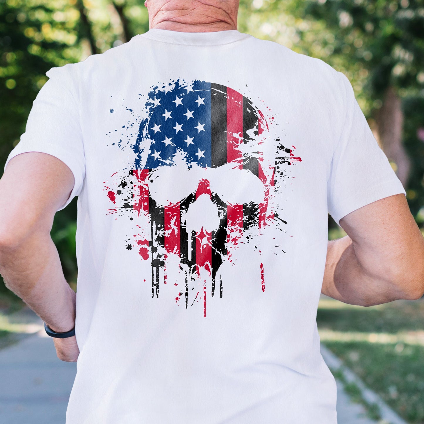 Happy 4th Of july, Patriotic American Skull, This We'll Defend U.S. Veteran T-Shirt TPT1893TS