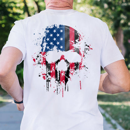 Happy 4th Of july, Patriotic American Skull, This We'll Defend U.S. Veteran T-Shirt TPT1893TS