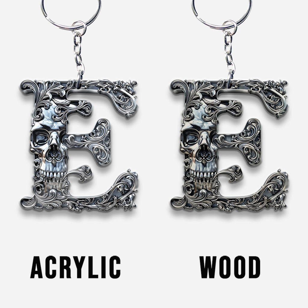 Skull Alphabet - Personalized Skull Keychain