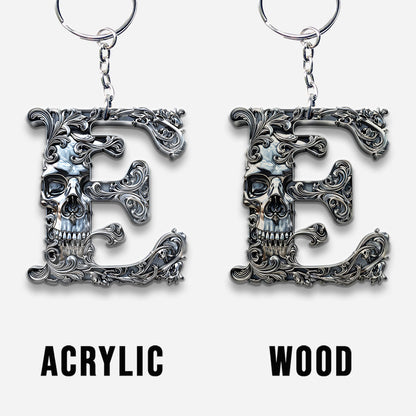 Skull Alphabet - Personalized Skull Keychain