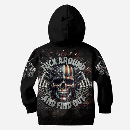 American Flag Skeleton - Personalized Skull All Over Shirt