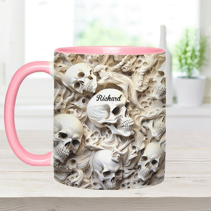 White Skull - Personalized Skull Accent Mug