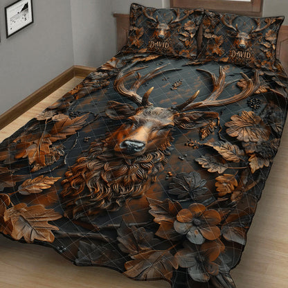 Cool Deer - Personalized Hunting Quilt Set