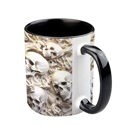 White Skull - Personalized Skull Accent Mug