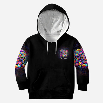 Cute Dolls La Catrina - Personalized Skull Hoodie and Leggings