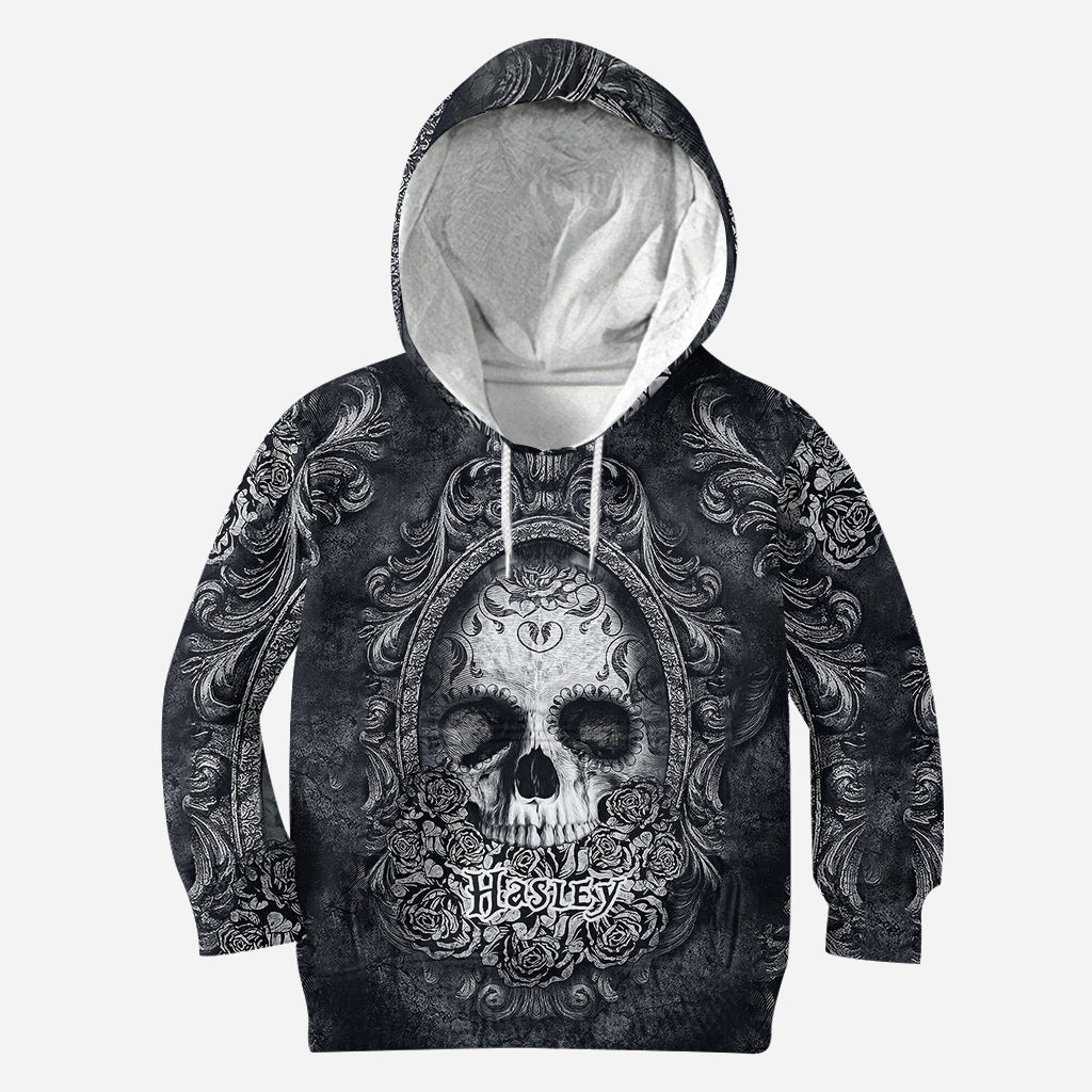 Floral Skull - Personalized Skull Hoodie and Leggings
