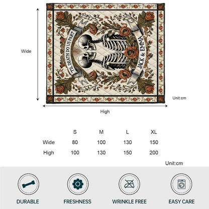 Till Death Do Us Part - Personalized Skull Blanket