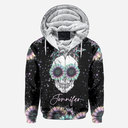 Zero F Given Pink Blue Sunflower - Personalized Skull All Over Shirt