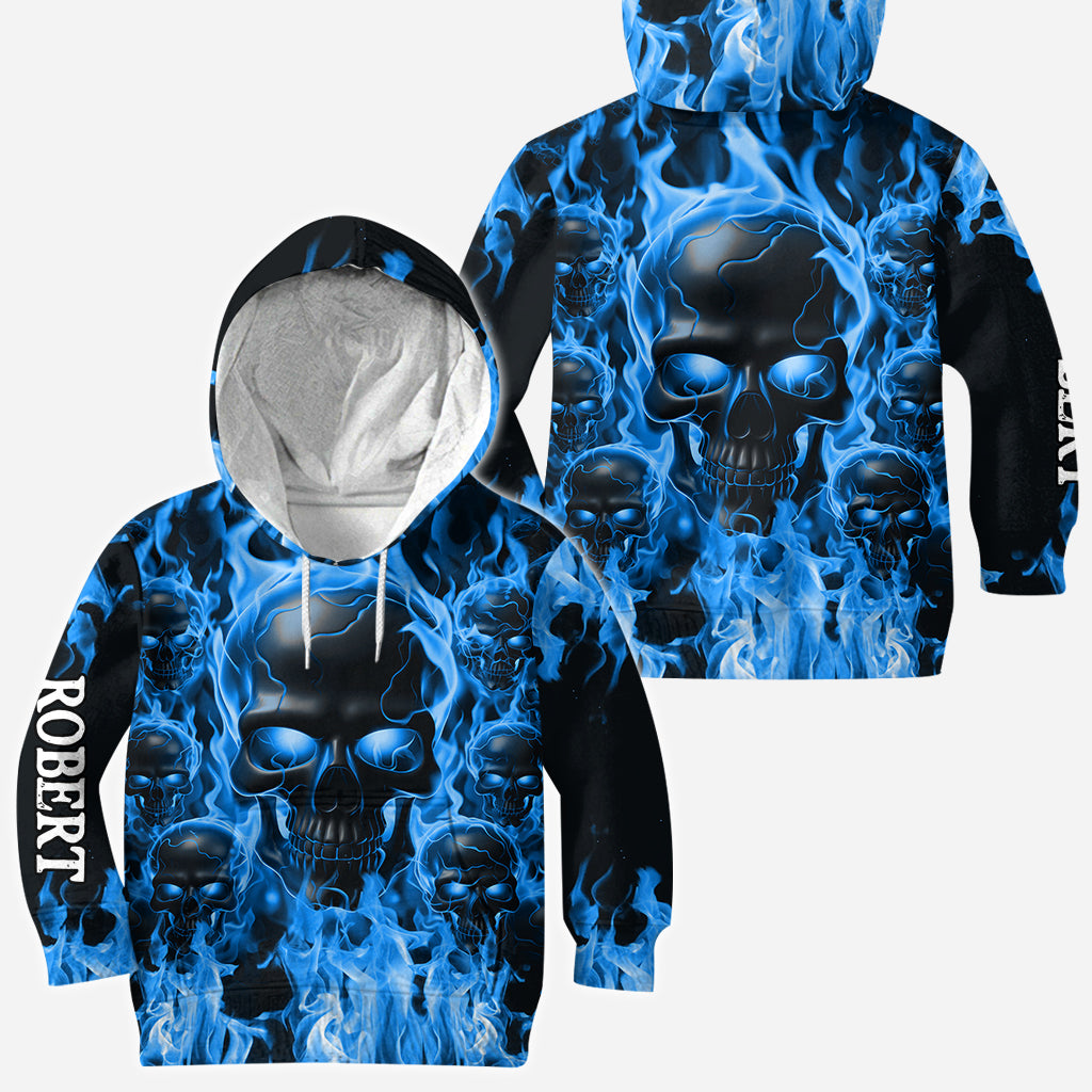 Melted Skull On Fire - Personalized Skull All Over Shirt