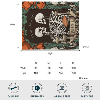 Till Death Do Us Part - Personalized Skull Blanket