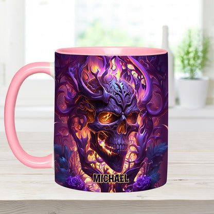 Fire and Fury - Personalized Skull Accent Mug